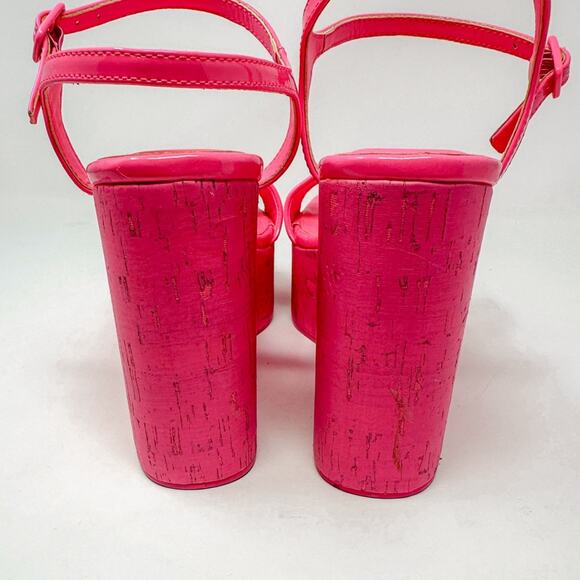 New Madden Girl Theo-C Pink Wedge Heel Platform Sandals size 7.5 - Picture 8 of 11